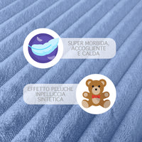 Cuscino In Ciniglia Quadrato Anima Compresa 50 x 50 Con Zip Fodera Moderna Super Morbido Per Divano Camera Letto Copri Cuscini Con Imbottitura - Azzurro