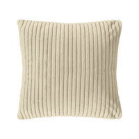 Cuscino In Ciniglia Quadrato Anima Compresa 50 x 50 Con Zip Fodera Moderna Super Morbido Per Divano Camera Letto Copri Cuscini Con Imbottitura - Panna