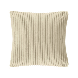 Cuscino In Ciniglia Quadrato Anima Compresa 50 x 50 Con Zip Fodera Moderna Super Morbido Per Divano Camera Letto Copri Cuscini Con Imbottitura - Panna