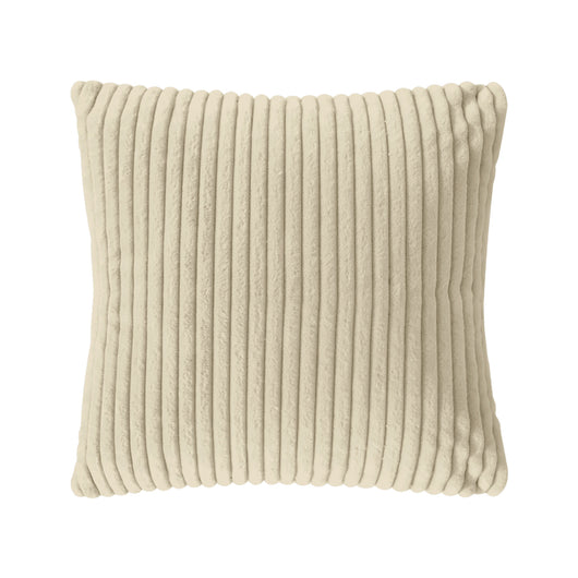 Cuscino In Ciniglia Quadrato Anima Compresa 50 x 50 Con Zip Fodera Moderna Super Morbido Per Divano Camera Letto Copri Cuscini Con Imbottitura - Panna