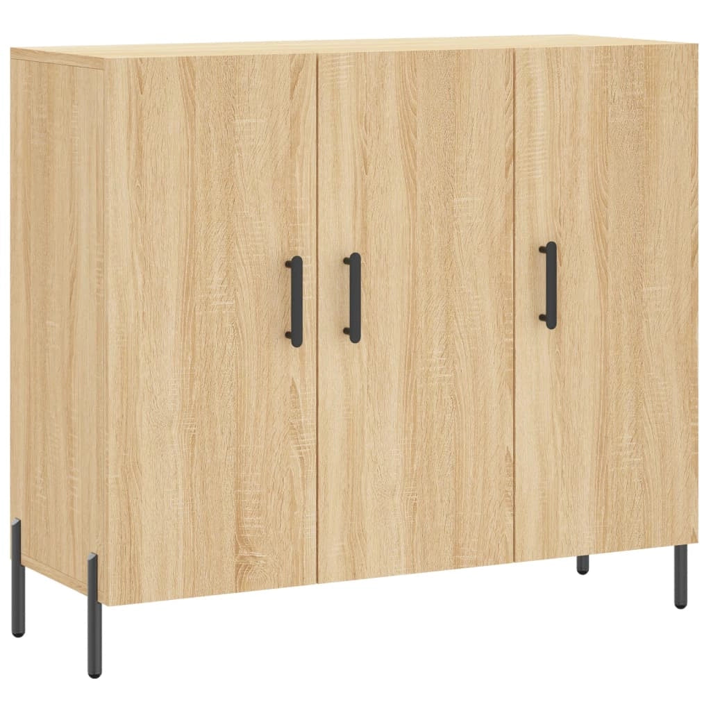 Buffet credenza cassettiera armadio mobile contenitore organizer cucina soggiorno rovere Sonoma 90 x 34 x 80 cm legno ingegnerizzato marrone 02_0031735