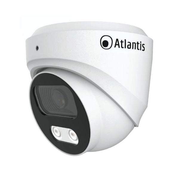Videocamera atlantis ultraplex a11-u827s-dp ip poe dome 8mpx 3840x2160 25fpsh.264/265 1/2.8cmos 2xir array led 10m