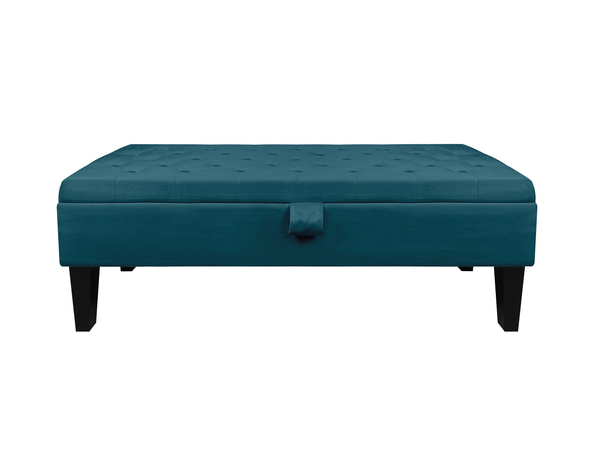 Divanetto In Velluto Panca Contenitore Pouf PortaOggetti Panca Sgabello A Pie Di Letto Cassapanca Ingresso Legno Massello Panchina - Petrolio