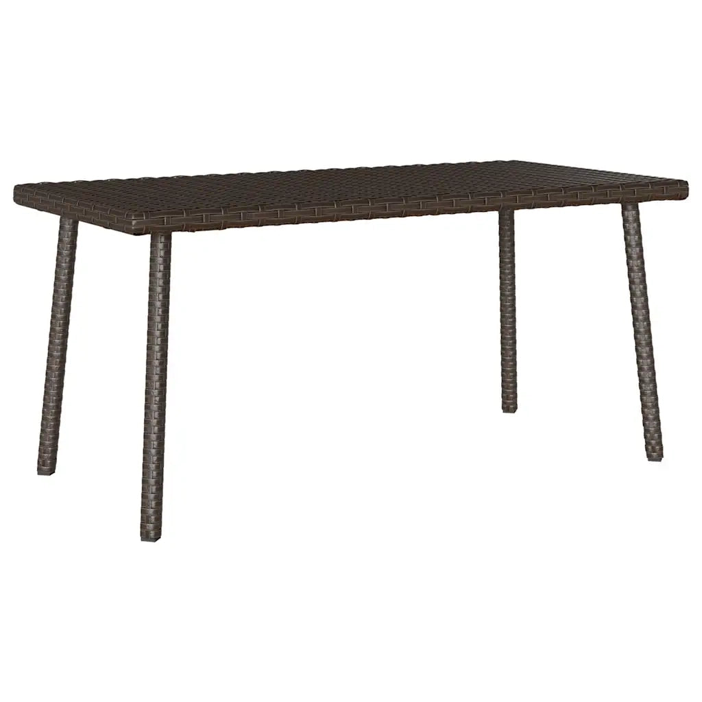 Tavolino Giardino | Tavolino da esterno Rettangolare Marrone 80x40x37 cm Polyrattan