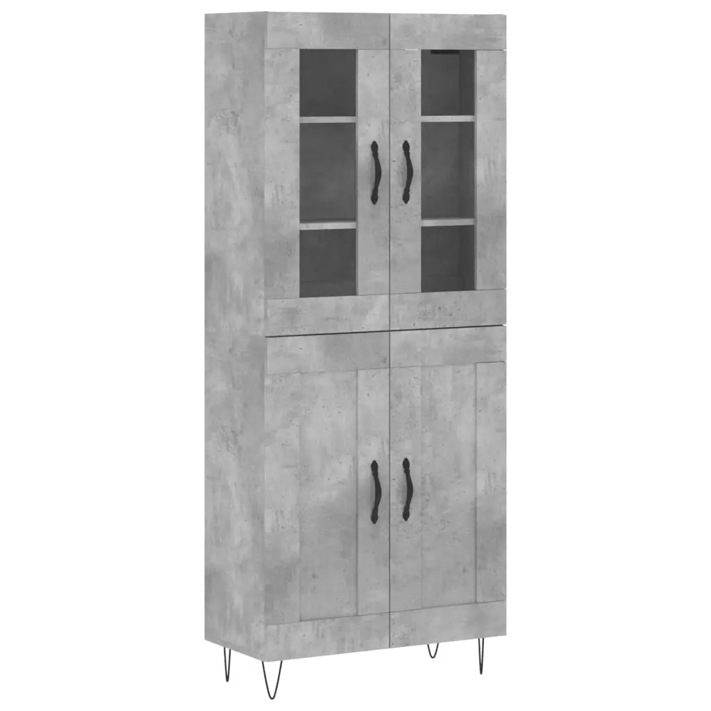 Credenza Grigio Cemento 69,5x34x180 cm in Legno Multistrato 3198373