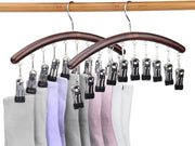 LMSAWK 2-delice hanger per calze, con clips, appoggio per calze, attaccapanni, rotativa 360 gradi, per calze, abbigliamento per bambini, 10 clips, colore retro.