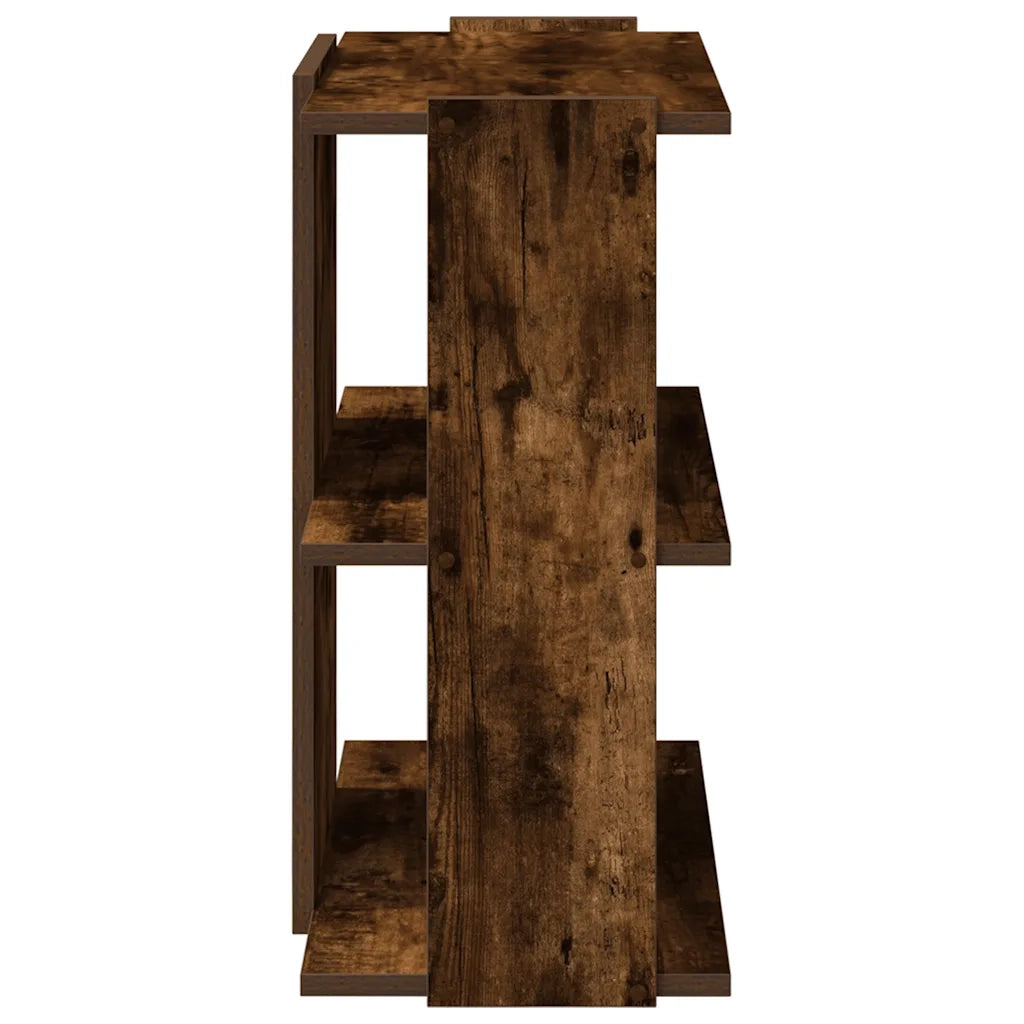 Libreria a 3 Ripiani Rovere Fumo 60x30x60 cm Legno Multistrato