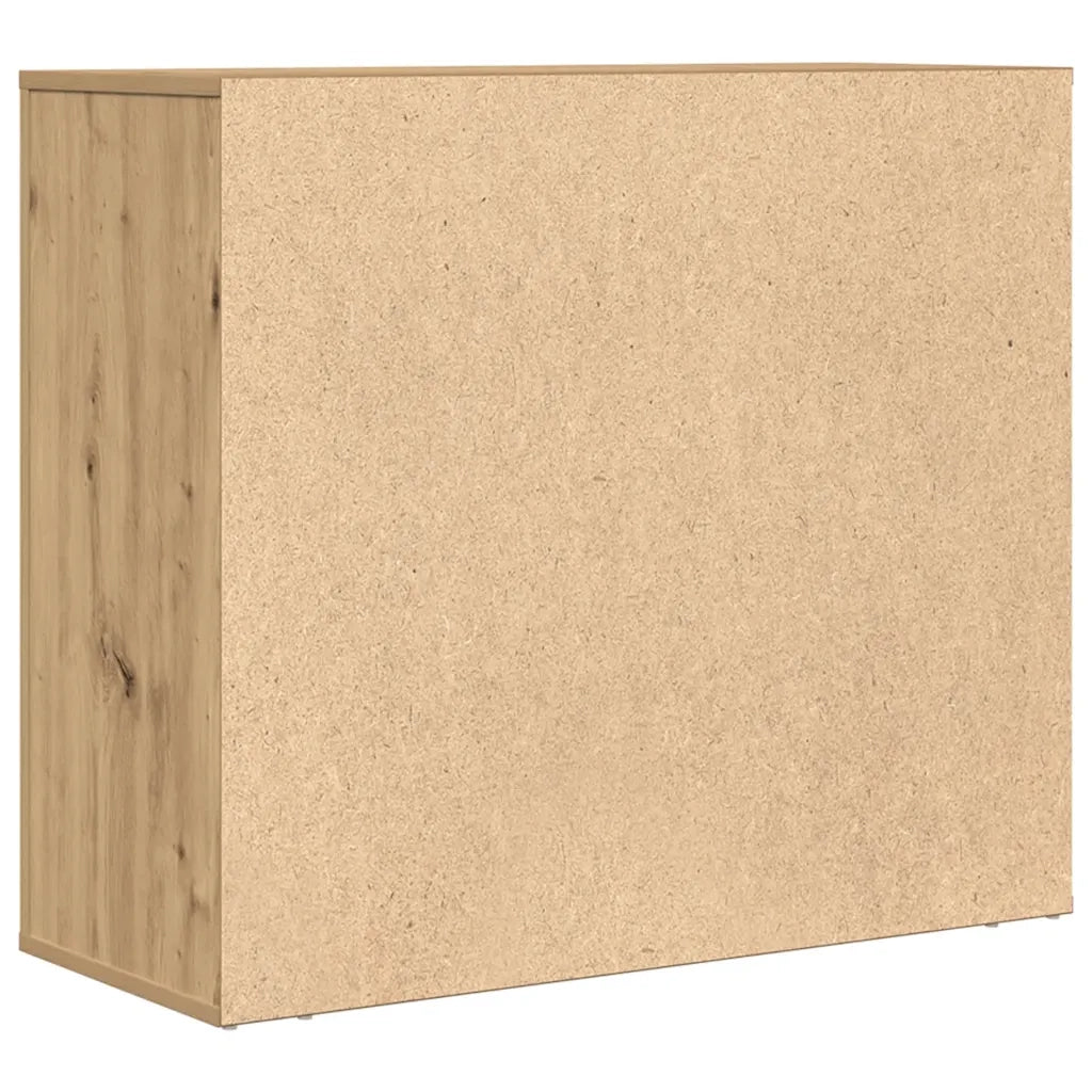 Credenza Rovere Artigianale 80x33x70 cm in Legno Multistrato 857086