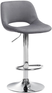 Barhocker Camden Samt chrom