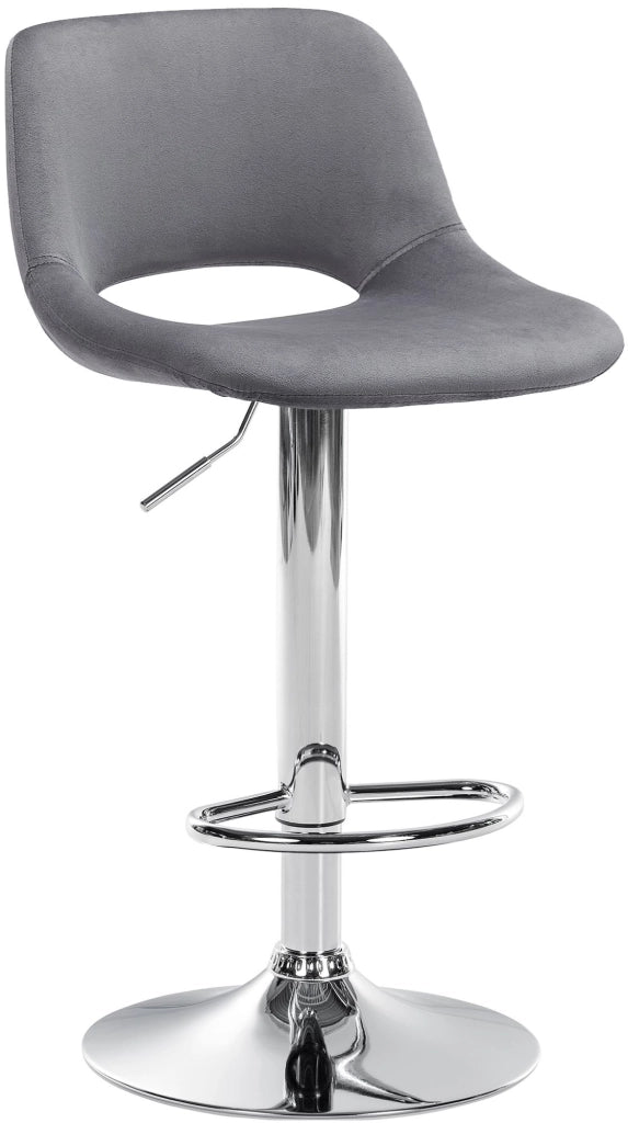 Barhocker Camden Samt chrom