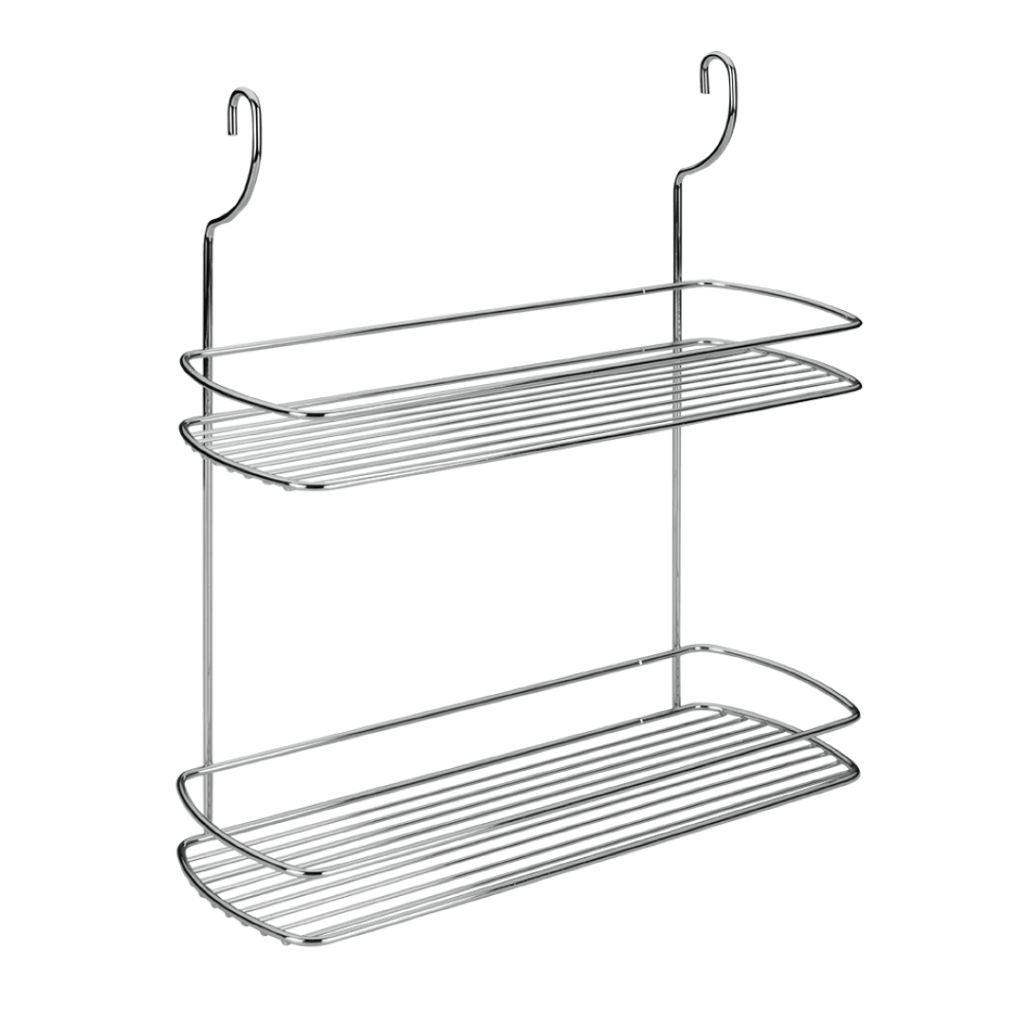 Mensola A 2 Piani Cromata 35X13X41 Cm Lonardo - Metaltex