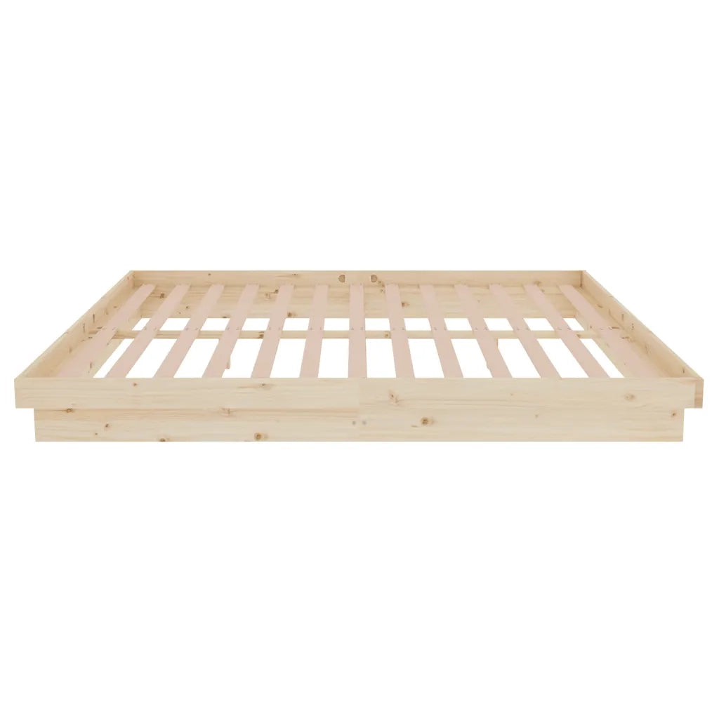 Letto matrimoniale | Letto per adulti | Giroletto senza Materasso in Legno Massello 160x200 cm