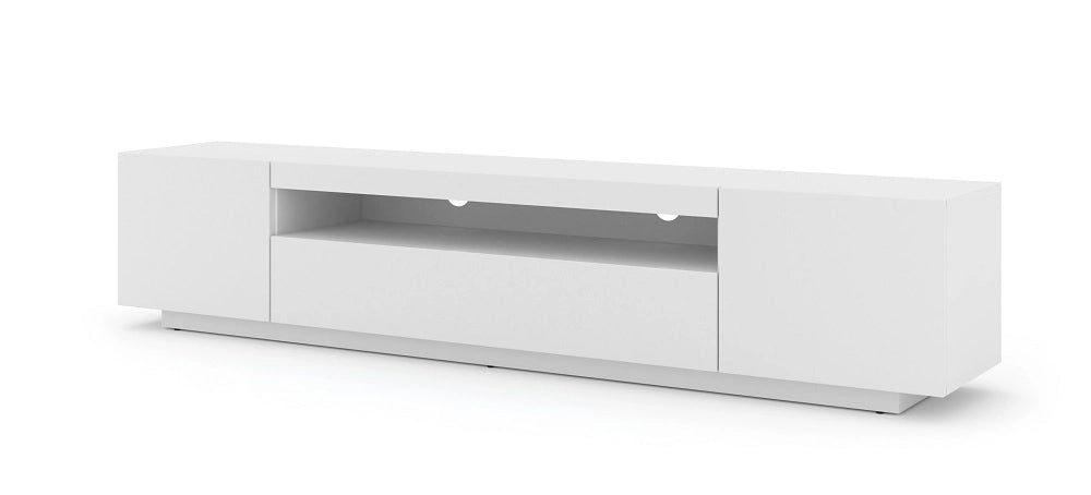 Mobile TV sospeso o a terra 200x42/36x37 Cm STAND AURA Bianco opaco