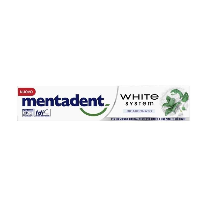 MENTADENT WHITE SYSTEM DENTIFRICIO AL BICARBONATO 125 ML