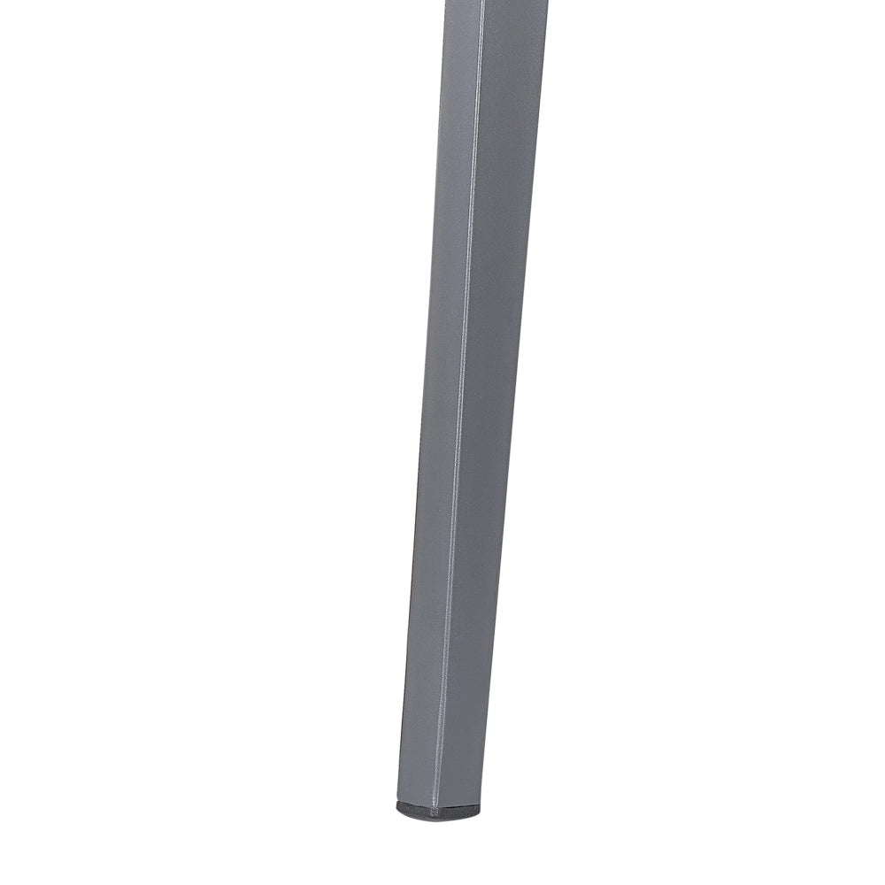 Tavolo da Pranzo da Giardino Grigio Finitura Opaca 140 x 80 cm Alluminio 4 Persone Rettangolare Minimalista Industriale