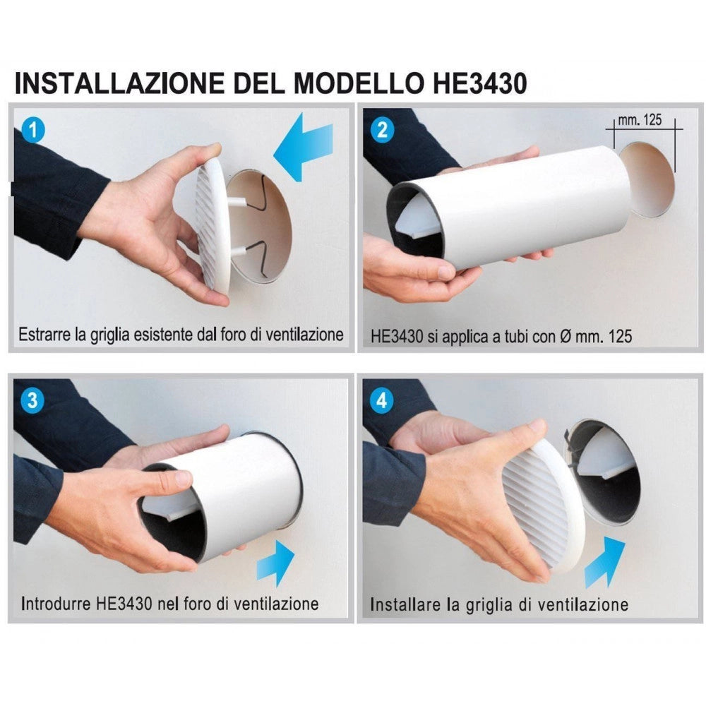 First helix 34 da 120mm silenziatore riduttore acustico elicoidale per tubi di tondi aerazione
