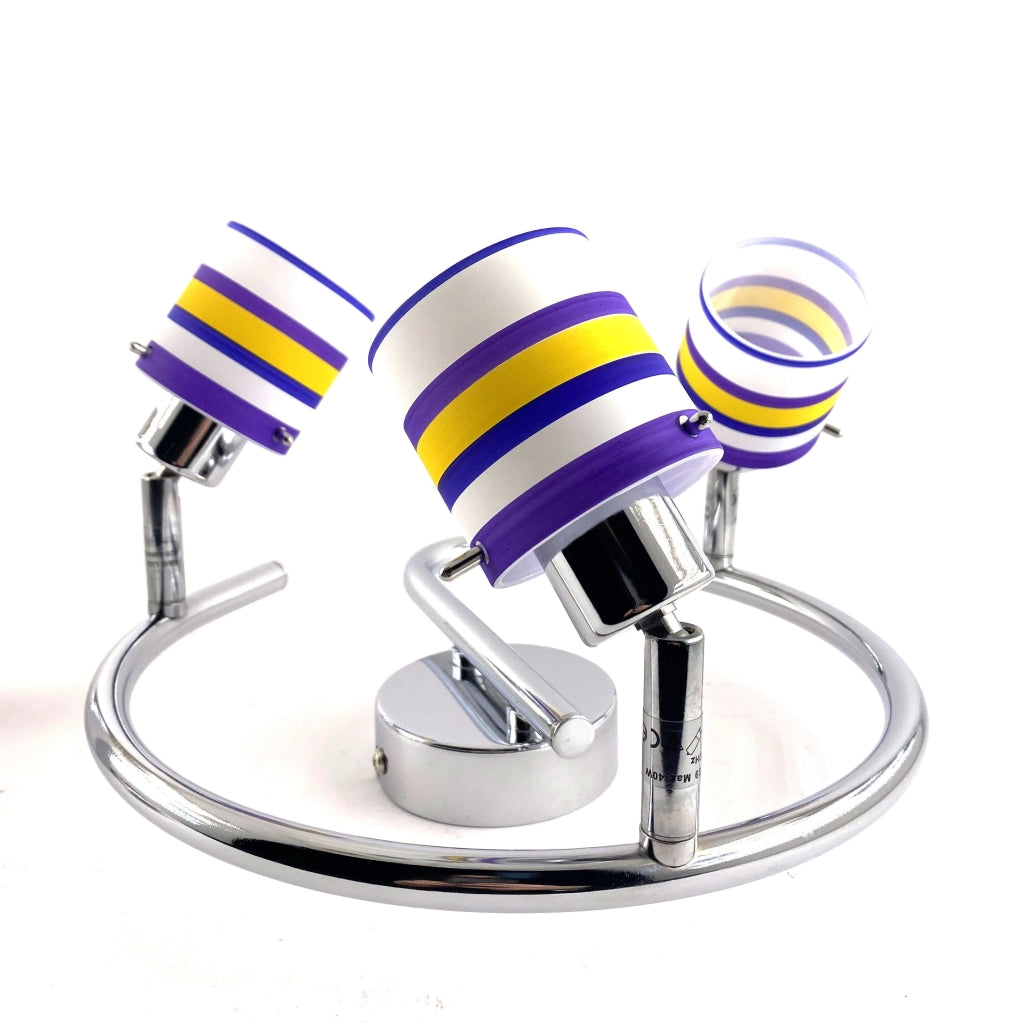 Stecca tonda 3 faretti con vetro max 3X40W G9 Aleyay