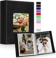 Album fotografico mini 10x15 cm - nero - tessuto in pelle - 100 copertine