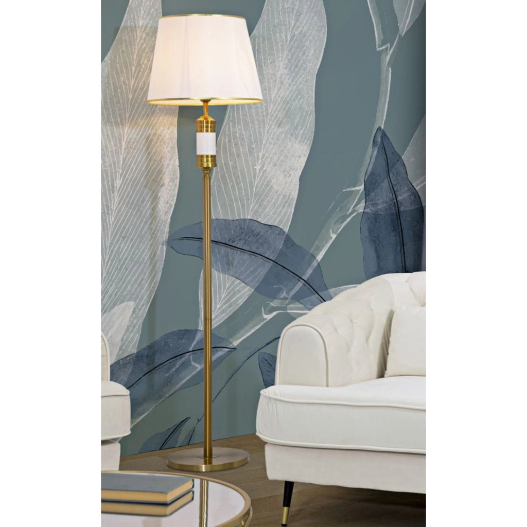 Lampada da Terra VKH194, Bianco, Metallo, 41x41x160 cm
