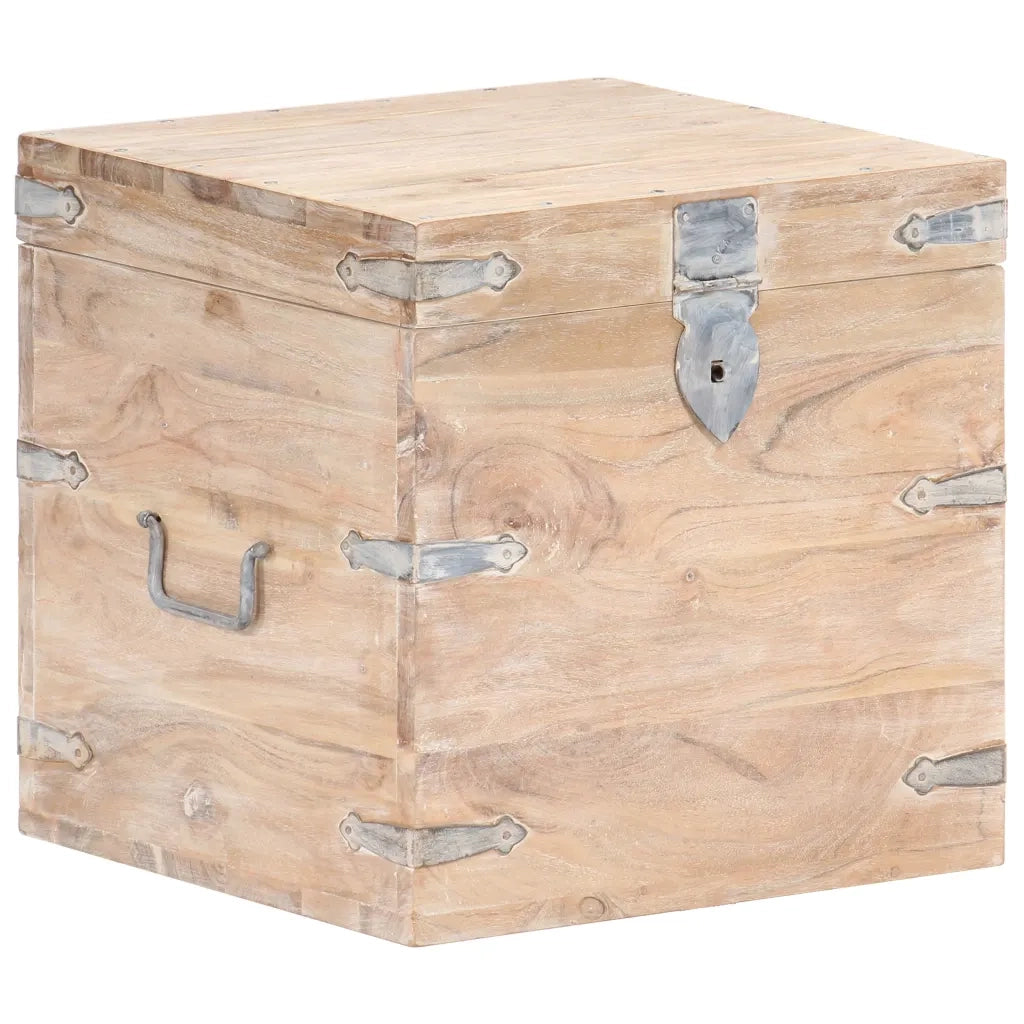 Baule 40x40x40 cm in Legno Massello di Acacia cod mxl 67381