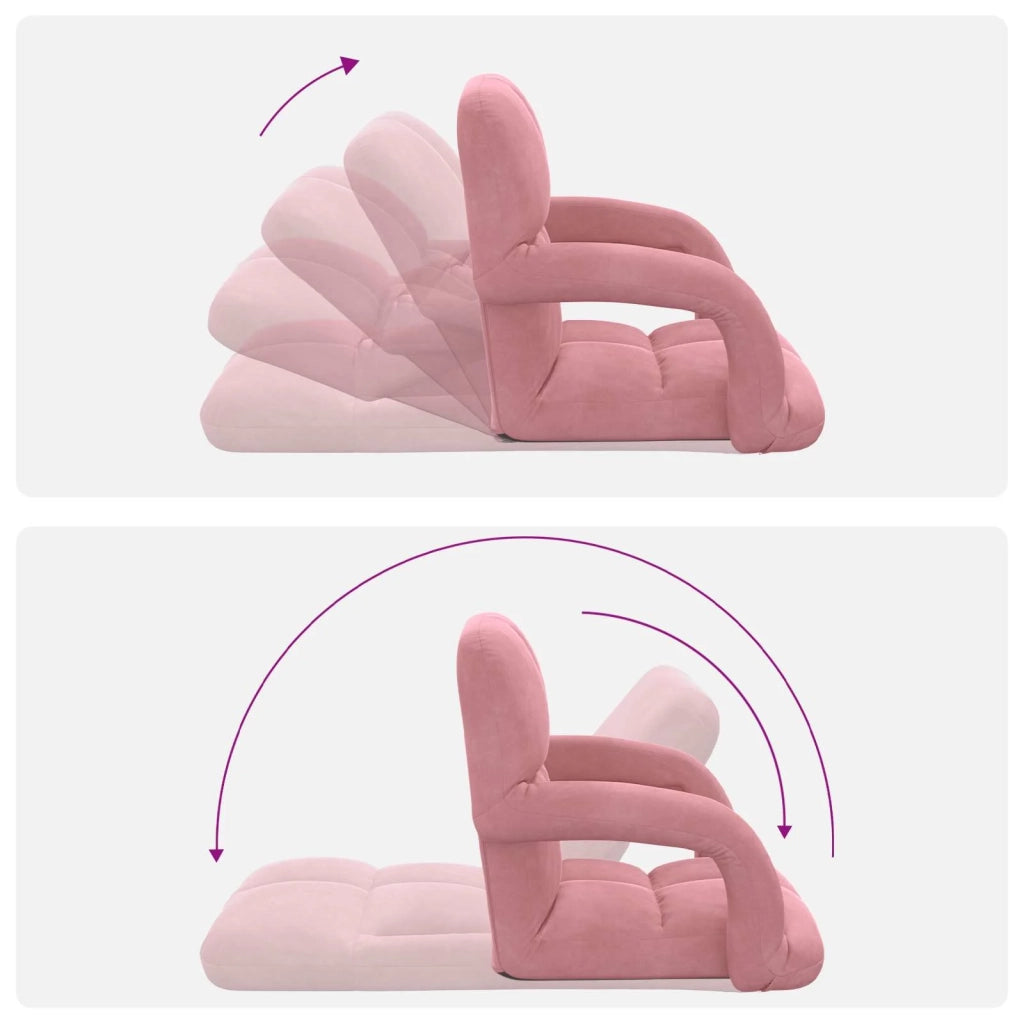 Sedia a pavimento regolabile Rosa Velluto