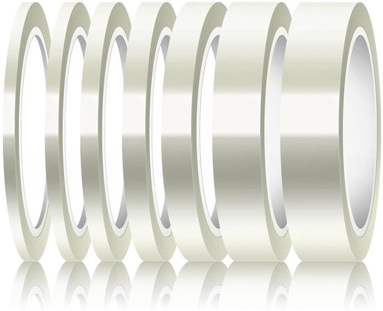 Tape di Sublimazione Resistenti al Calore - Transparente - 4/6/8/10/12/20/25mm x 10m - Impermeabile - Polietilene - 4 Millimetri - Nastro di Imballo