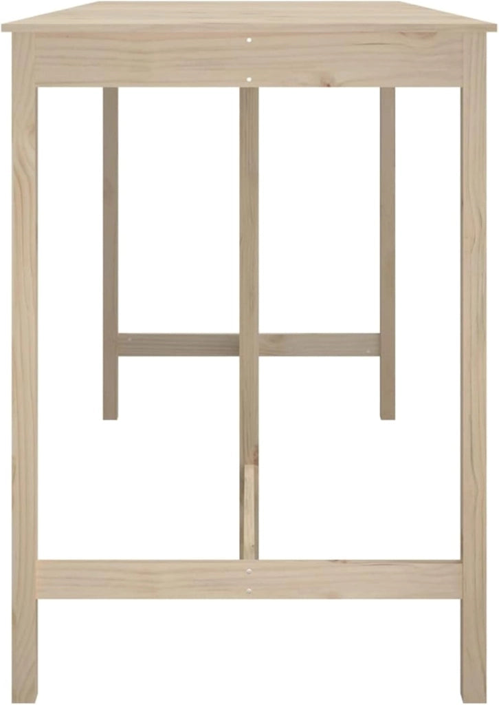 Tavolo alto da bar, tavolo alto da cucina, mobile bar, mobile da pranzo, tavolo da pranzo, tavolino alto, barra da cucina, in legno massello di pino 180 x 80 x 110 cm