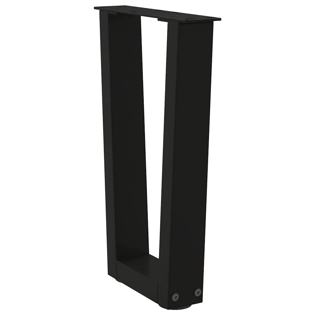 Gambe per Tavolino da CaffÃ¨ a Forma di V 2 pz Nere 38x(42-43,3) cm Acciaio