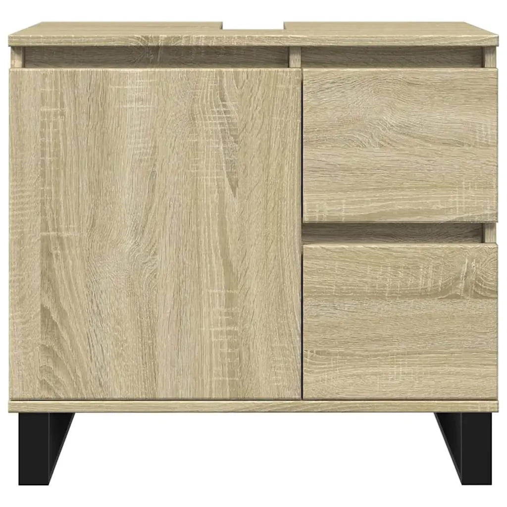 Armadietto da Bagno Rovere Sonoma 65x33x60 cm Legno Multistrato 849678