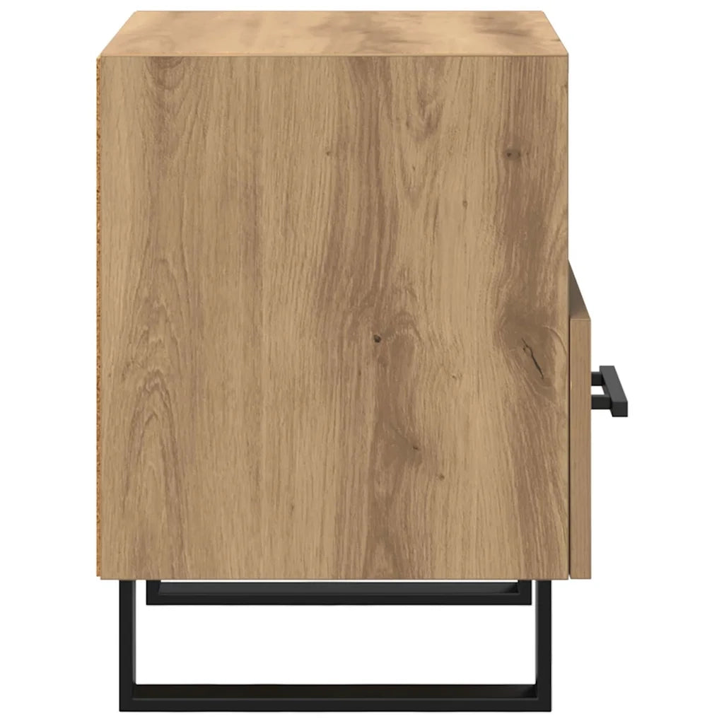 Comodino | Armadio da Notte | Mobiletto da notte Rovere artigianale 40 x 35 x 47,5 cm