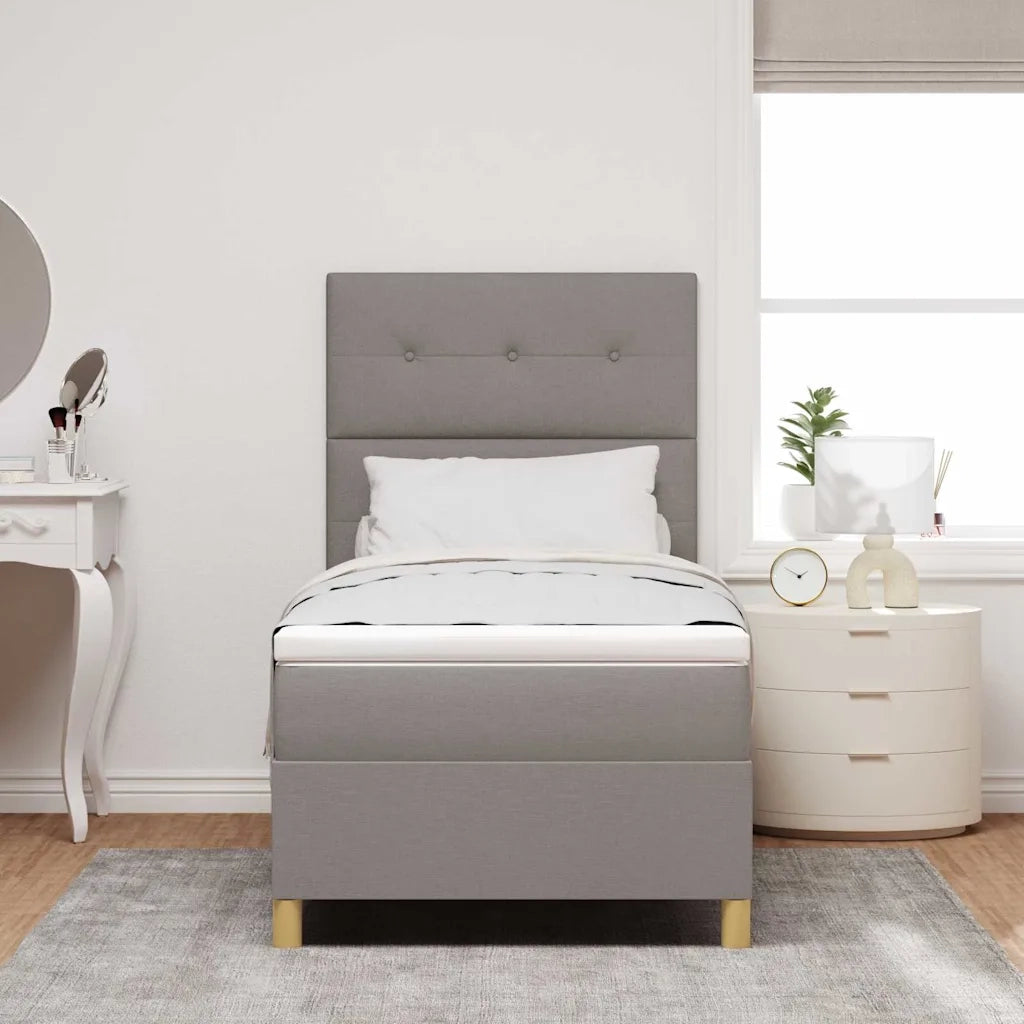Letto a Sorgente LED con materasso Talpa 100 x 200 cm Tessuto