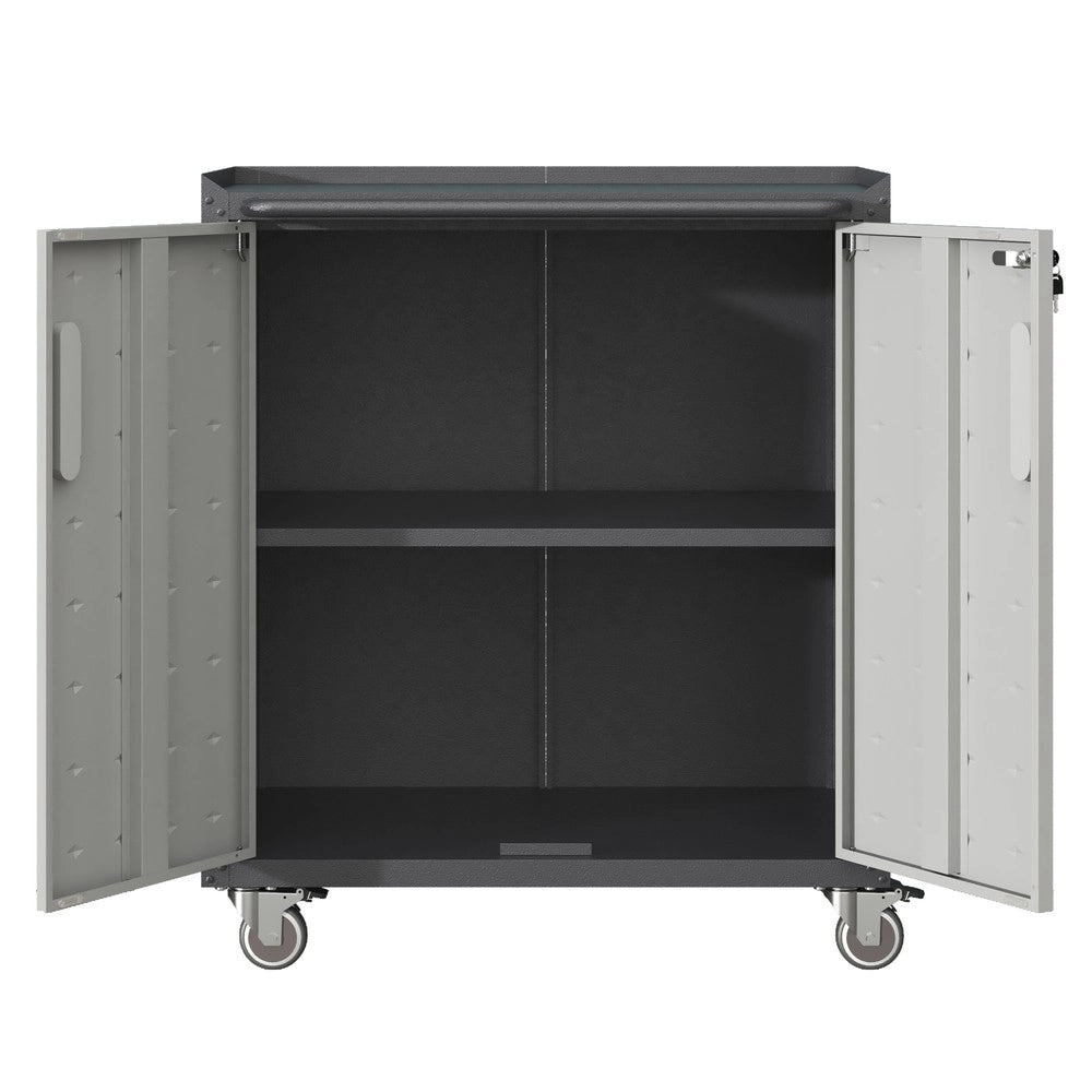 Armadio Metallico da Garage con Ruote e Ripiani ¨C MINIMAL ¨C 75x42x88 cm