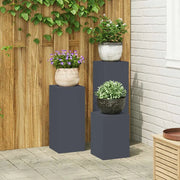 Supporto per piante 3 pcs Antracite Acciaio 865829