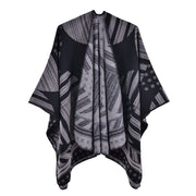 Sciarpa da donna divisa in stile retr¨°, mantello in cashmere spesso e caldo, perfetto per autunno e inverno.