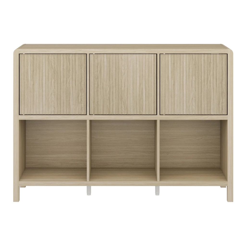 Cassettiera pratico mobile contenitore per ingresso soggiorno camera da letto 76,5 x 110 x 30 cm effetto rovere 03_0009300