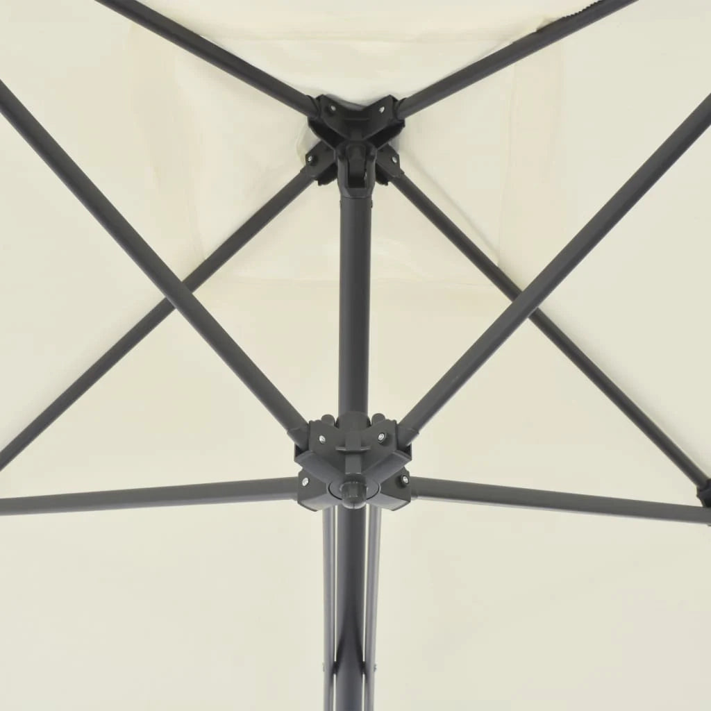 Ombrellone da esterno con palo in acciaio 250 x 250 cm color sabbia 02_0008272