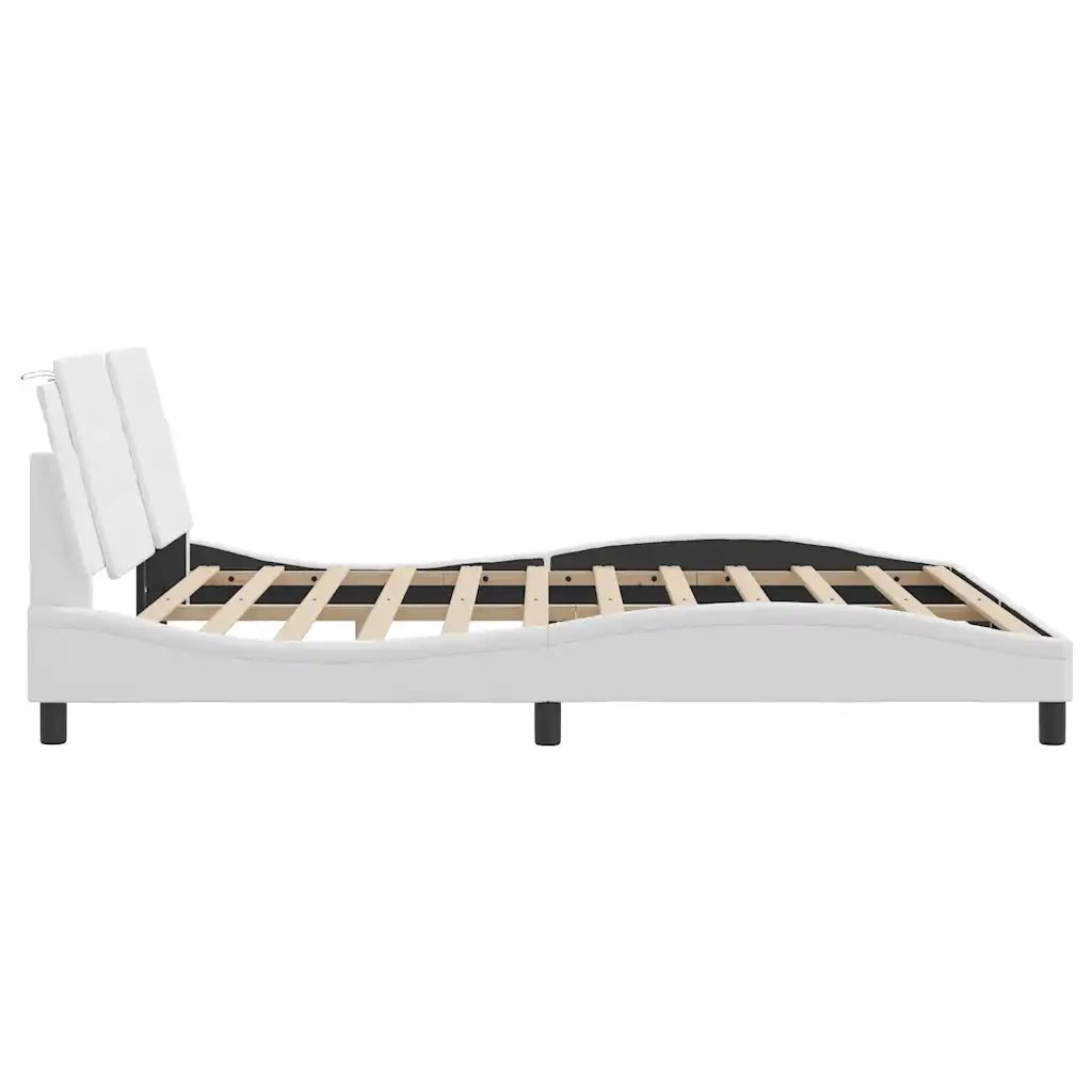 Giroletto senza Materasso Zadar Bianco 180x200 cm in Similpelle 3208199