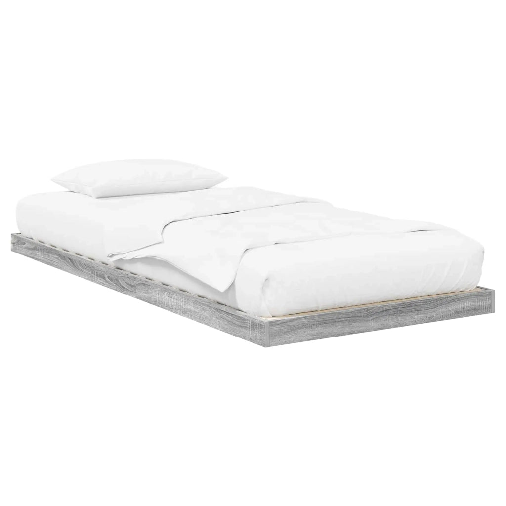 Struttura letto a terra Grigio Sonoma 100 x 200 cm 893553