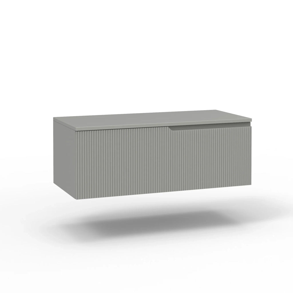 Base con top 1 cestone VENERE grigio opaco_100x45x37