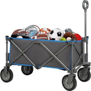 Carrello da trasporto Opvouwbaar con pneumatici – Carrello da montagna per tutti i terreni – Carrello per spese con capacità di carico di 100Kg – Carrello da spiaggia con maniglia regolabile – Carrello da giardino – 80 x 40 x 30 cm