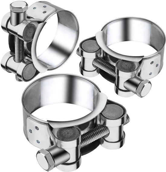 Uscita Fissa Universale in Acciaio Inossidabile - 3 Pezzi - 48-51mm - Hinge Bolt - Fissaggio Flessibile - Duraturo