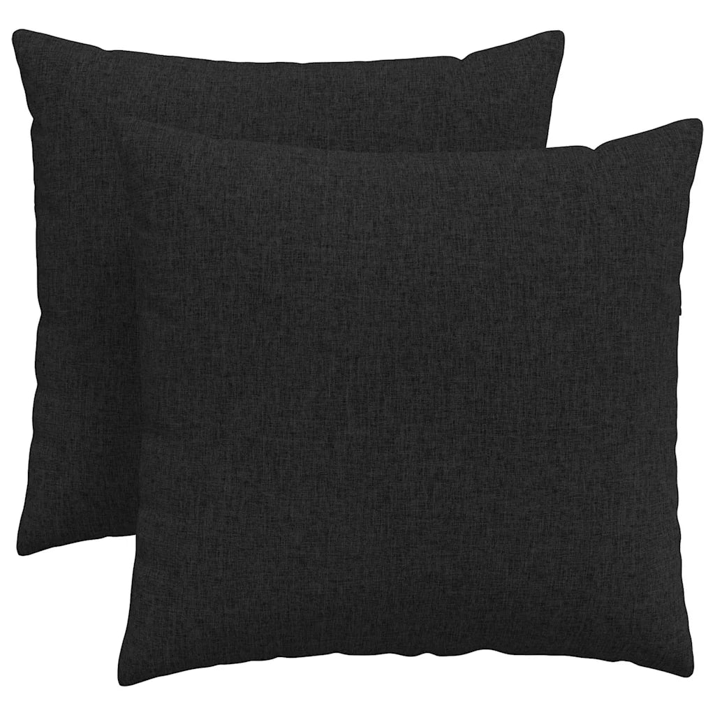 Cuscini da Divano 2 pz | Cuscini per sedie Nero 45 x 45 cm Tessuto