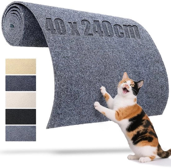 Matrice per gatti autoadesiva 240 x 40 cm Piastra per gatti Piastra per gatti a protezione da graffi colore grigio Protezione contro graffi per gatti Matrice per gatti per DIY Piastra per gatti per gatti Piastra per gatti per muro