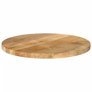 Piano per Tavolo Ø 40x3,8 cm Rotondo in Legno Massello di Mango 370059