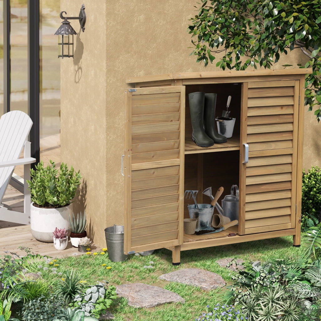 Armadio da giardino ¨C zephmum ¨C giallo 87x46.5x96.5 cm