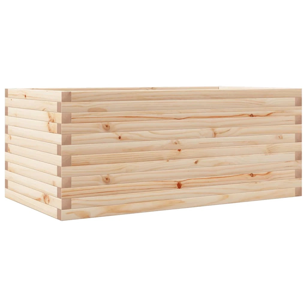 Fioriera rialzata per piante e fiori terrazza giardino 110 x 60 x 45,5 cm legno di pino massiccio marrone 02_0037369