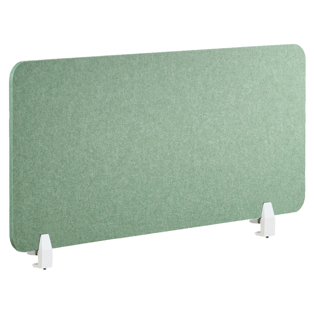 Pannello Divisorio da Scrivania Verde in PET con Rivestimento in Tessuto 120 x 50 cm Schermo Acustico per Ufficio e Home Office