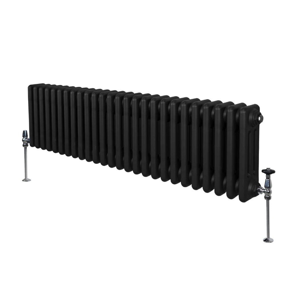 Termosifone Radiatore a 3 colonne per riscaldamento centralizzato Nero 30 x 119cm