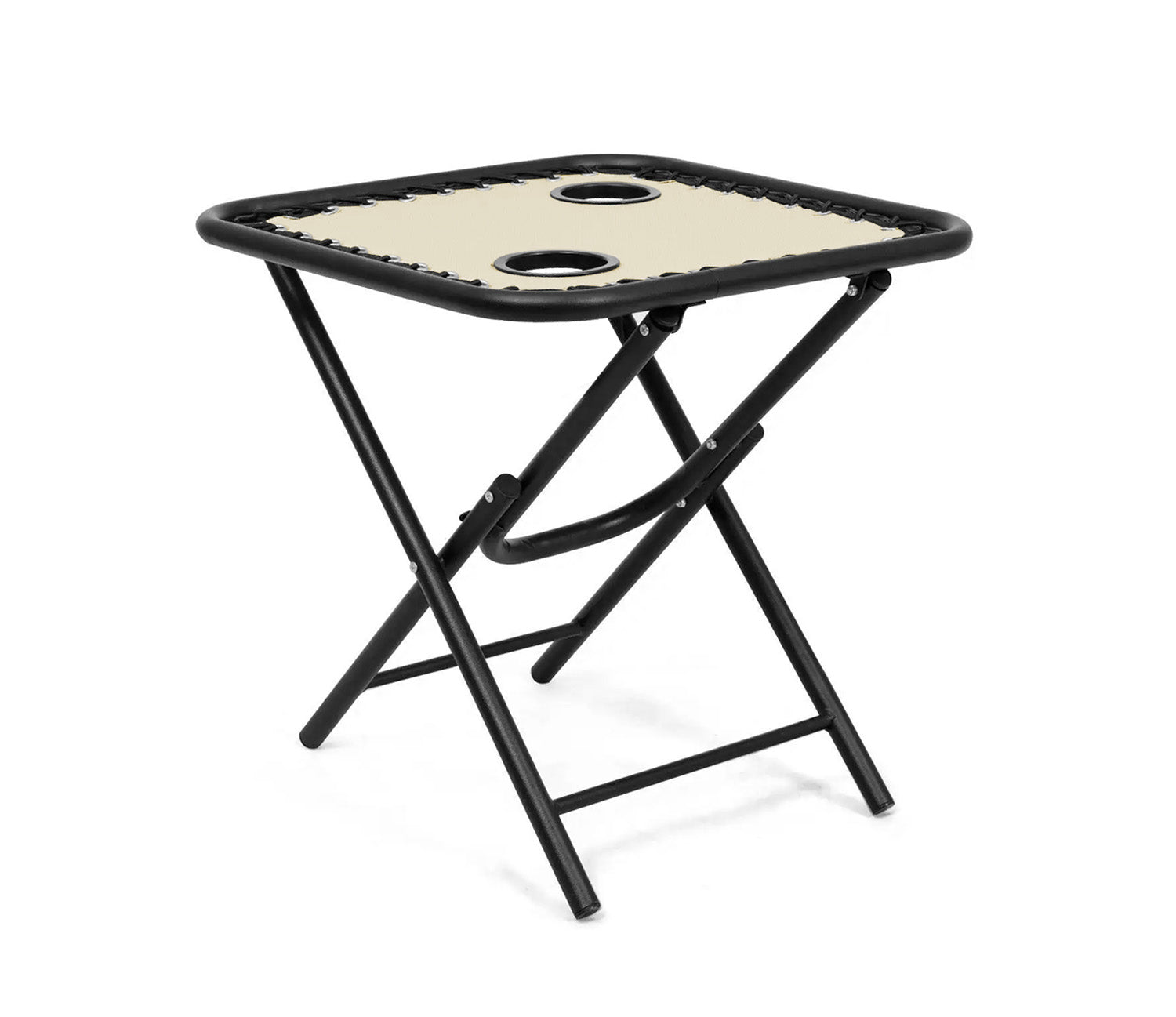 Set Di 2 Sedie A Sdraio Con Tavolino  Zero Gravity Pieghevoli Schienale Regolabile Da Esterno Con Portabicchieri Poggiatesta Poltrona Sedia Relax Terrazzo Giardino - Set Beige