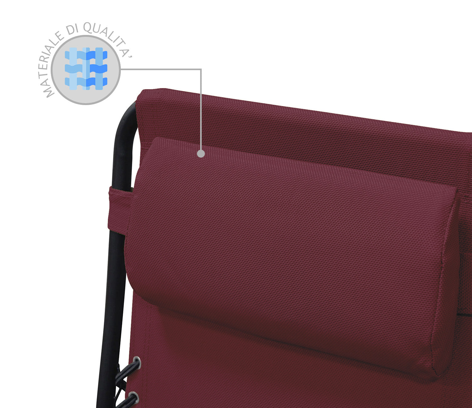 Set Di 2 Sedie A Sdraio Con Tavolino  Zero Gravity Pieghevoli Schienale Regolabile Da Esterno Con Portabicchieri Poggiatesta Poltrona Sedia Relax Terrazzo Giardino - Set Bordeaux